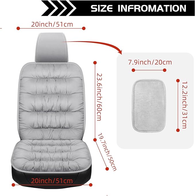 Comfortable Universal Car Front Seat Cover Cushion 2 Pieces