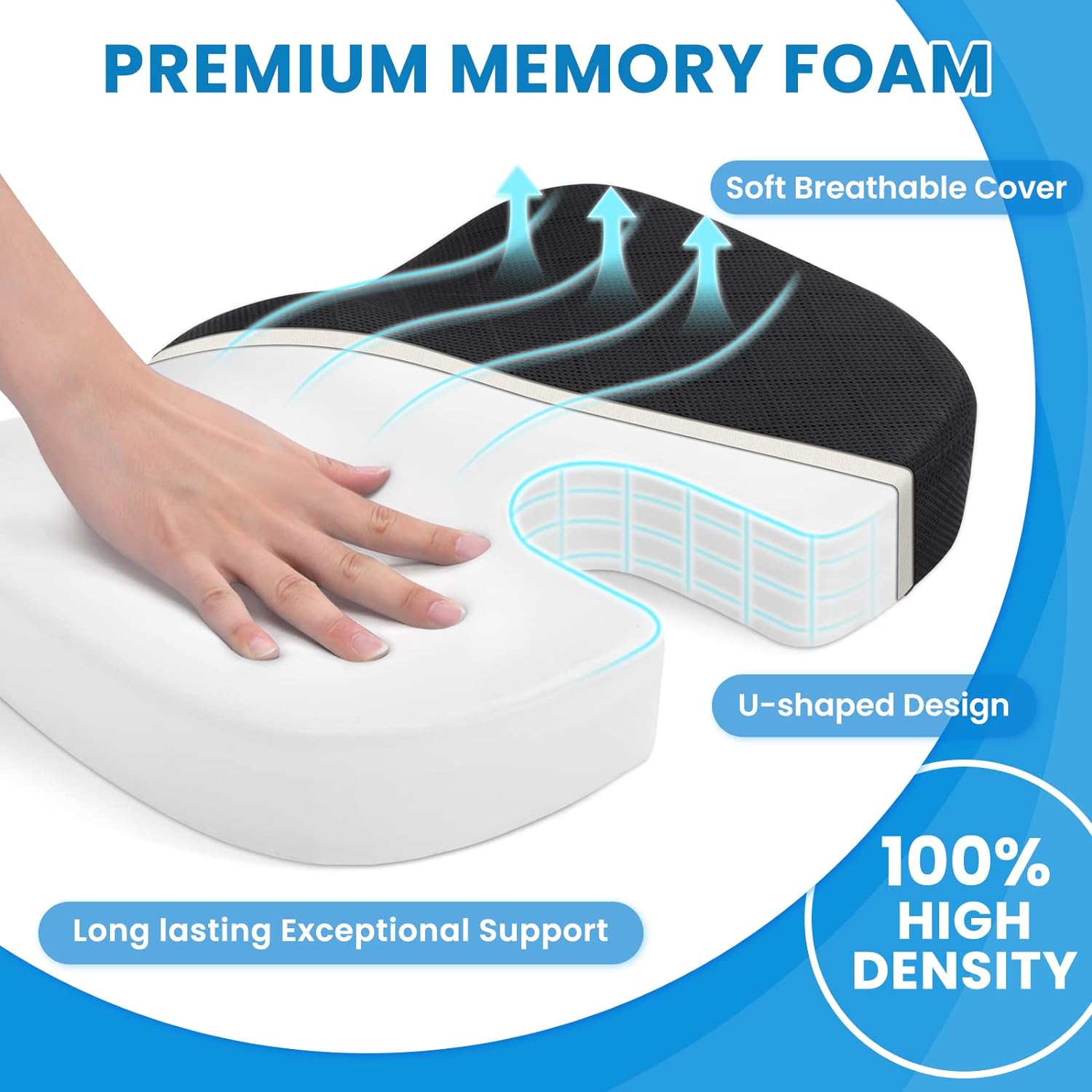 Car & Chair Seat Cushion Memory Foam