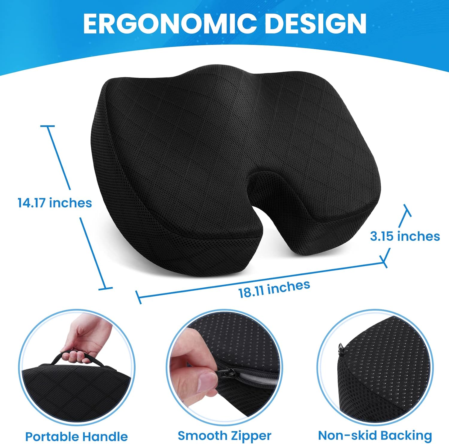 Car & Chair Seat Cushion Memory Foam