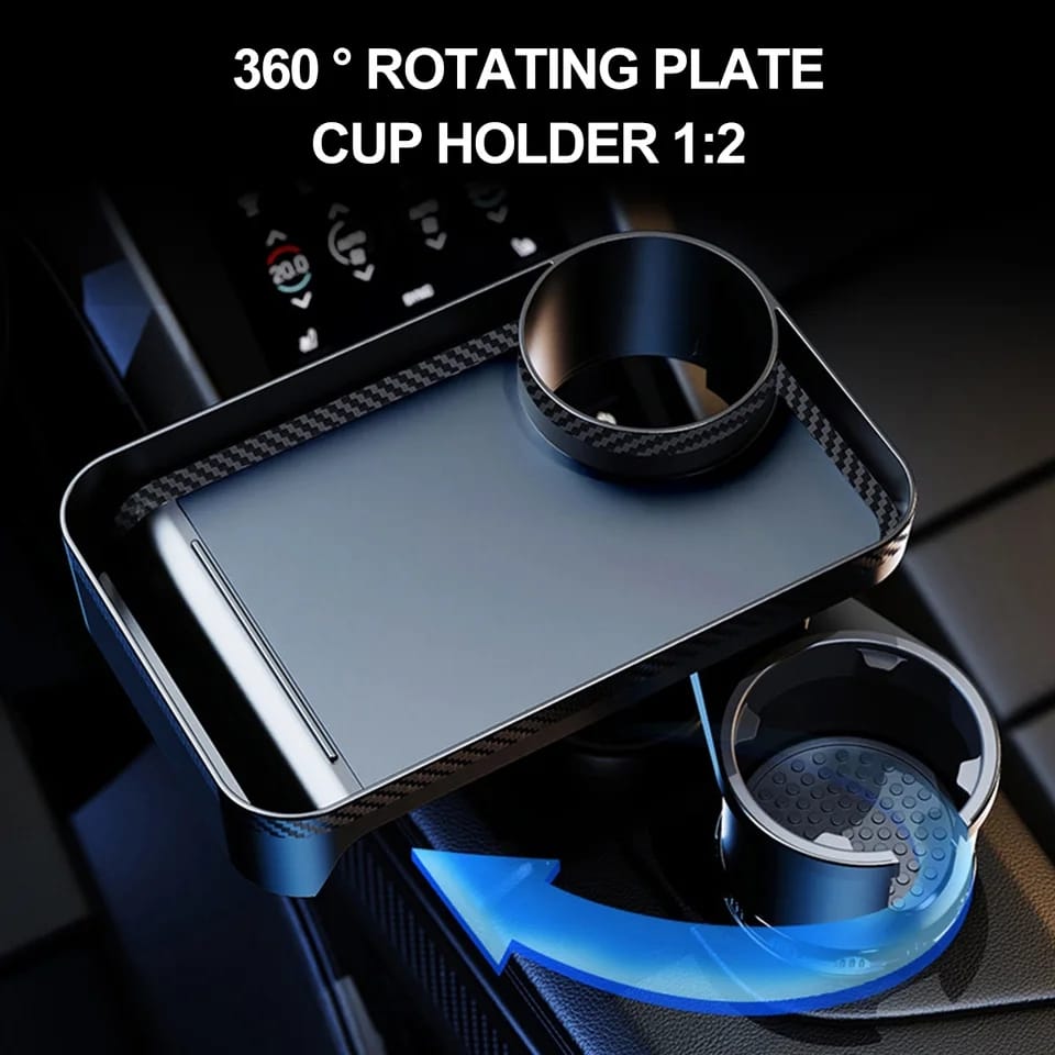 Car Cup Holder Tray 2 in 1