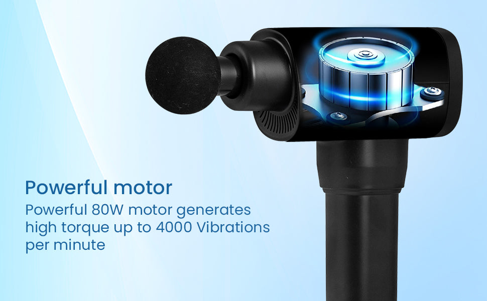 Handheld 6 in 1 Percussion Massage Gun with 4 Heads