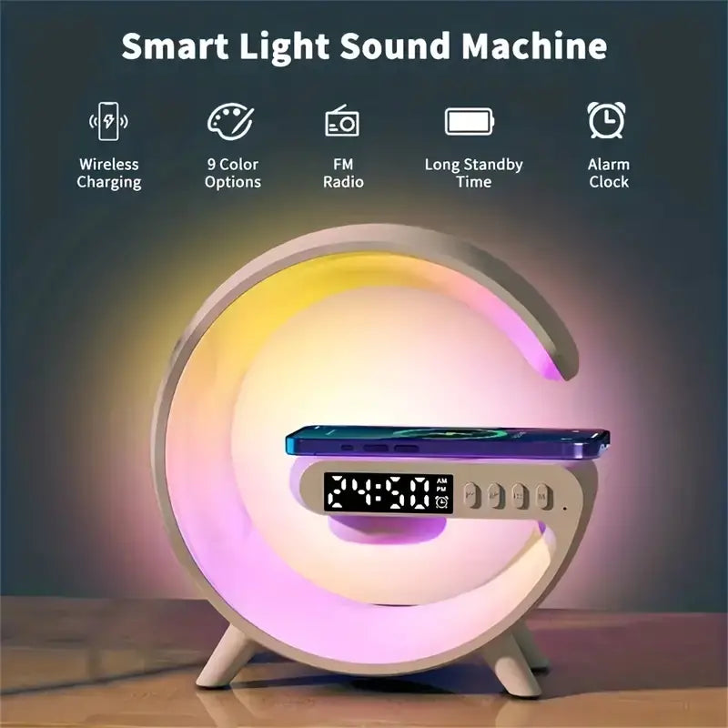 Google Shape LED Wireless Charging & Speaker Lamp