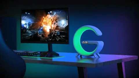 Google Shape LED Wireless Charging & Speaker Lamp