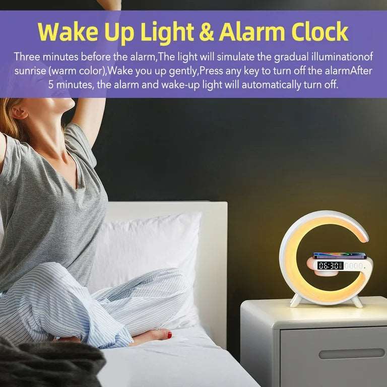 Google Shape LED Wireless Charging & Speaker Lamp