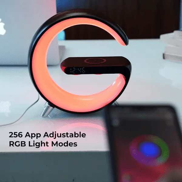 Google Shape LED Wireless Charging & Speaker Lamp