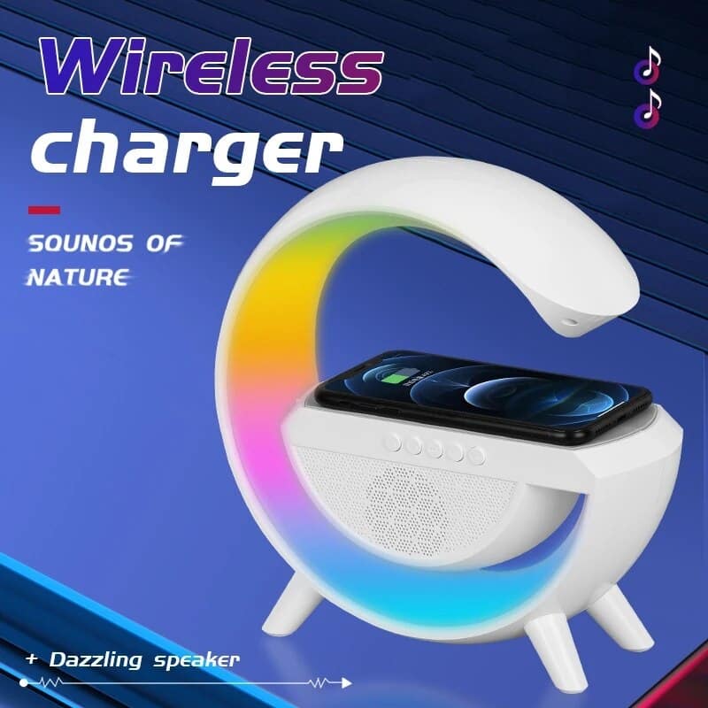 Google Shape LED Wireless Charging & Speaker Lamp