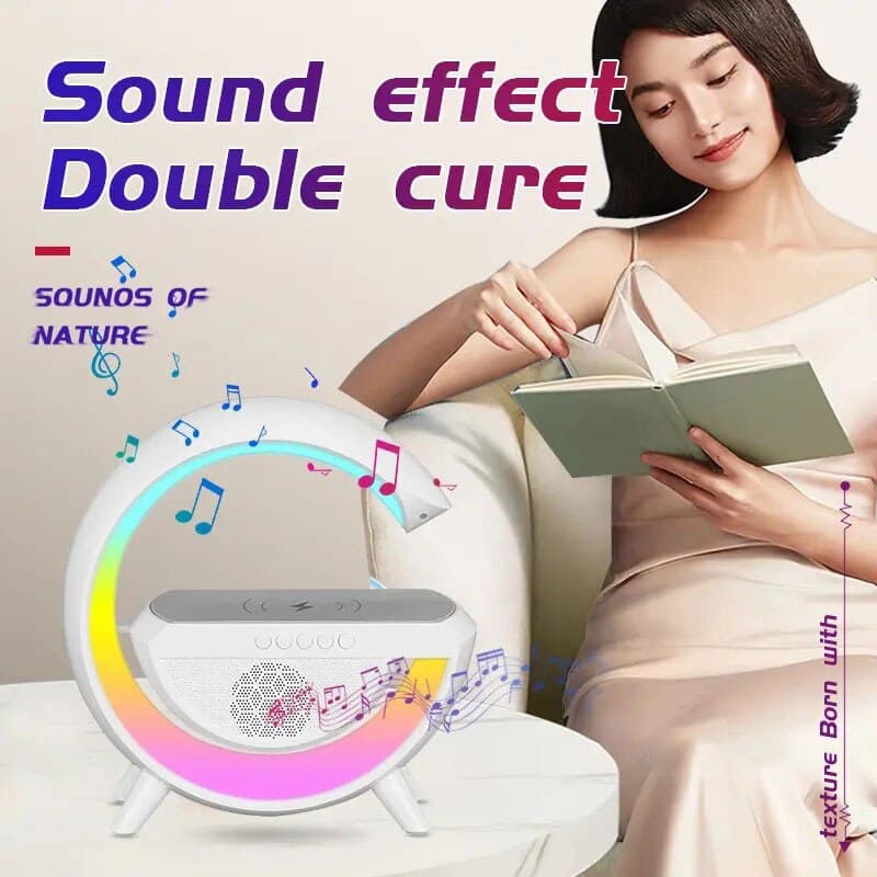 Google Shape LED Wireless Charging & Speaker Lamp