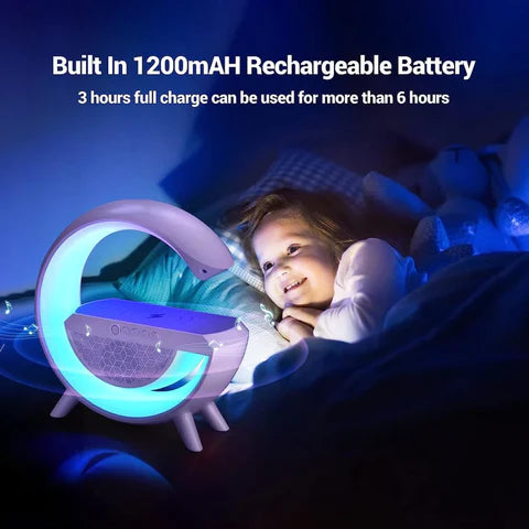 Google Shape LED Wireless Charging & Speaker Lamp